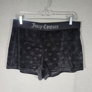 Juicy Couture Black Velour Sleepwear Shorts